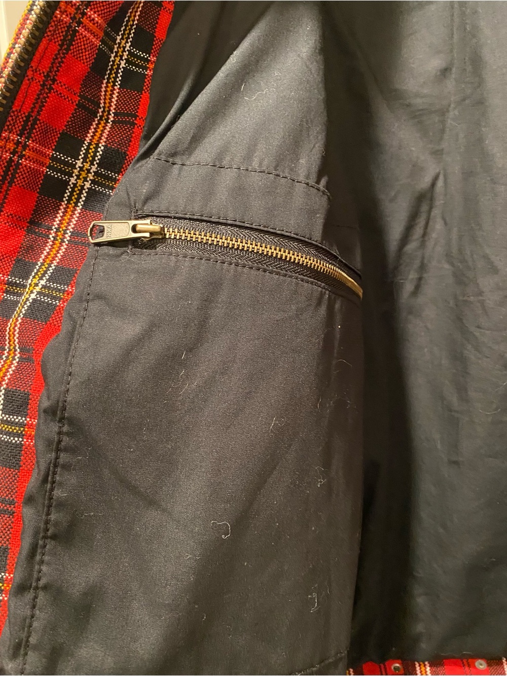 Supreme b. b. Simon Red Black Plaid Studded Quilted Jacket - Picture 8 of 15